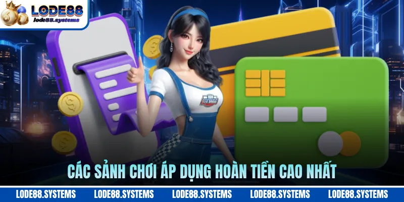 Các sảnh chơi áp dụng hoàn tiền cao nhất