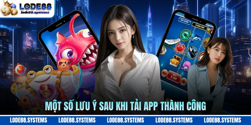 Một số lưu ý sau khi tải app thành công