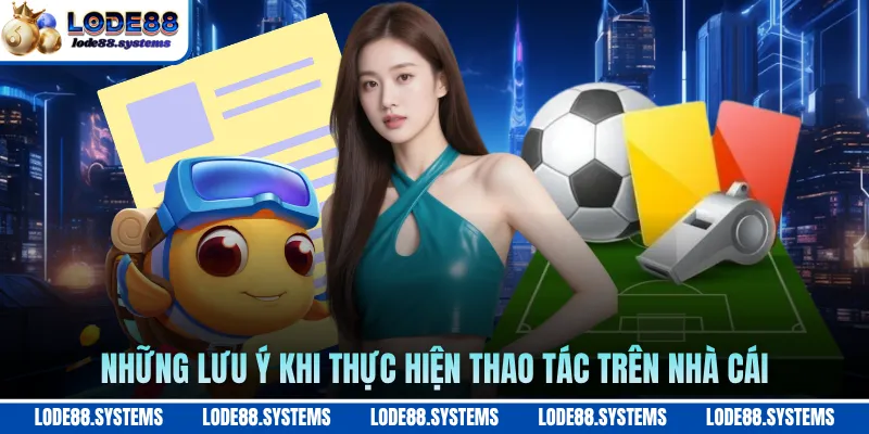 Những lưu ý khi thực hiện thao tác trên nhà cái